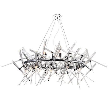 12 Light Chandelier With Chrome Finish